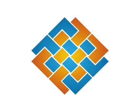 Abstract wicker logo 2 template Stock Illustration