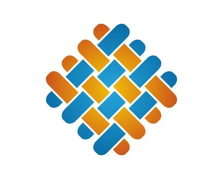 Abstract wicker logo Stock Illustration