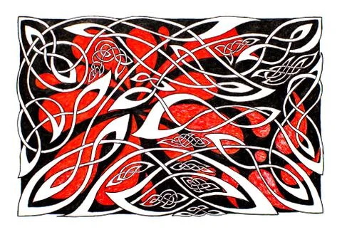 Abstract wicker pattern drawing 스톡 일러스트