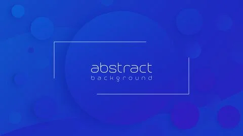 Abstract wide background with blue round shapes Stock Illustration