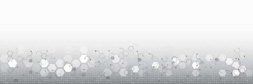 Abstract wide digital technology concept. High tech computer innovation on th Stock Illustration