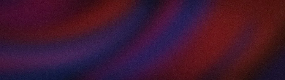 Abstract wide grainy gradient background with dark red blue and purple blur.. Stock Illustration