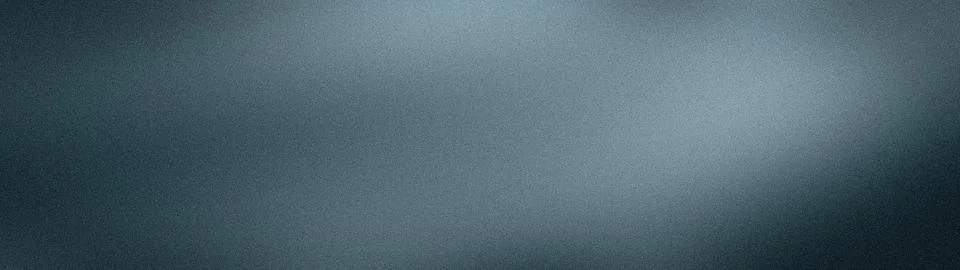 Abstract wide grainy gradient background with moody grey blue and silver tone Stock Illustration