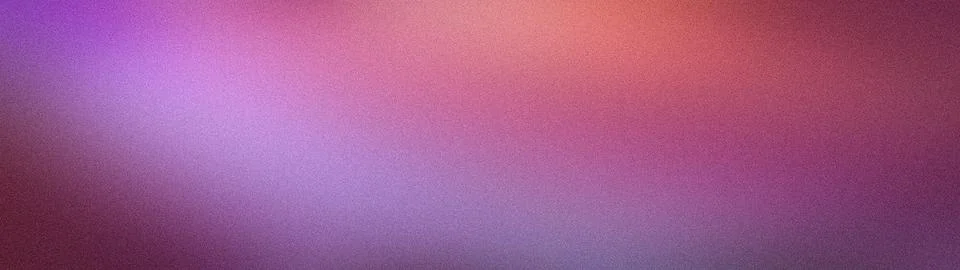 Abstract wide grainy gradient background with bright purple pink and orange.. Stock Illustration