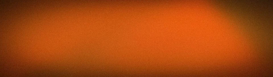Abstract wide grainy gradient background with vibrant orange, amber and brown Stock Illustration