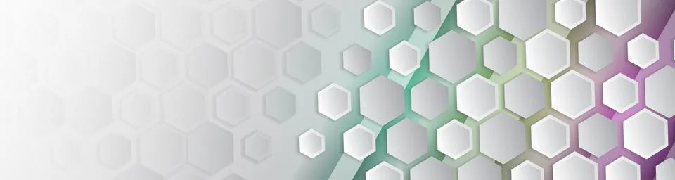 Abstract Wide hexagons pattern. Technology or science design elements. Geomet 스톡 일러스트
