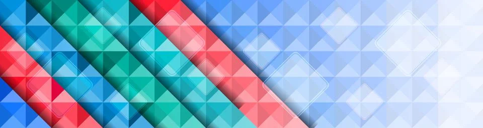 Abstract Wide technology background with triangles shapes. Modern geometric c Stock Illustration