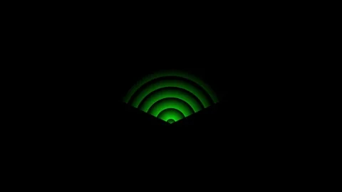 Abstract WiFi Signal Waves Animation with Glowing Radial Arcs. Modern Digit.. Vidéo 337019939