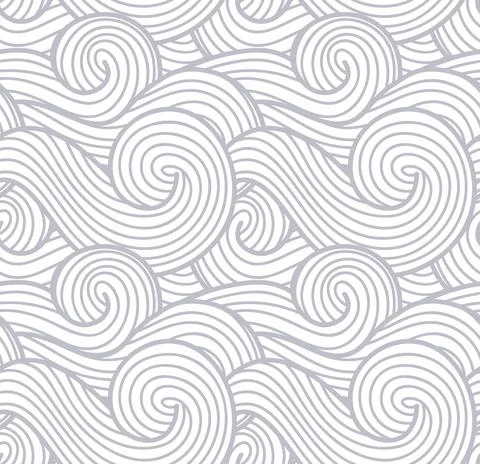 Abstract wind texture, sea, ocean and river vector waves background. Smoke and Illustrazione stock