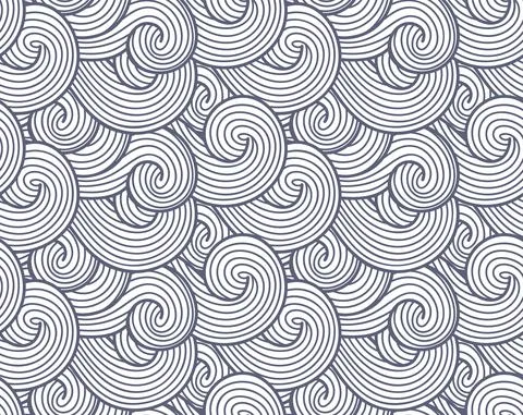 Abstract wind texture, sea, ocean and river vector waves background. Smoke and Stock Illustration