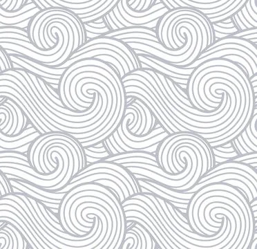 Abstract wind texture, sea, ocean and river vector waves background. Smoke and Illustrazione stock