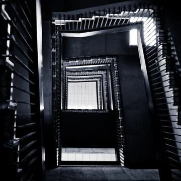 Abstract winding staircase Stock Photos