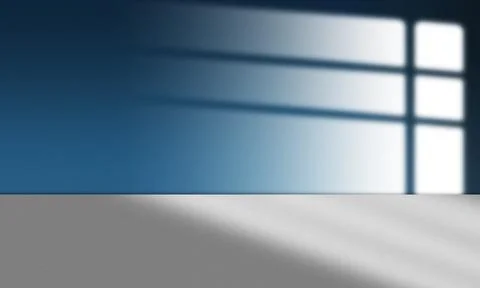 Abstract window background with light and shadow on a blue wall. Stock Illustration