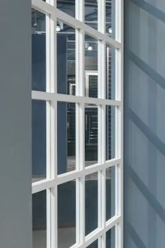 Abstract window frame background with transparent glass and shadow - concept Stock Photos