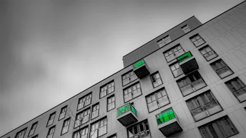 Abstract Windows Background Selective Colour Foto stock