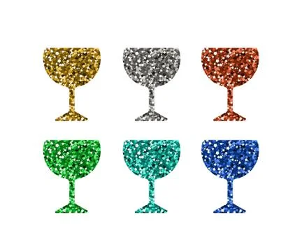 Abstract wine icons set. Illustrazione stock