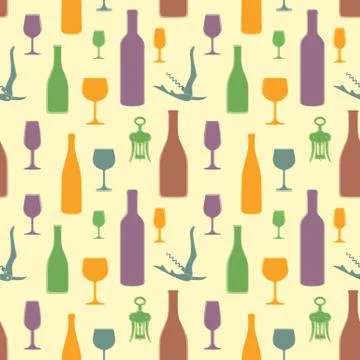 Abstract wine seamless pattern Stock Illustration