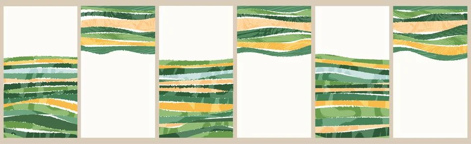 Abstract wineyard farm field pattern vector illustration. Vineyard green Stock Illustration