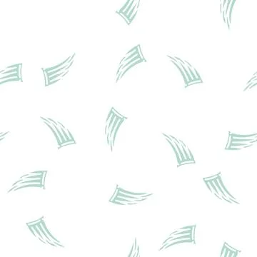 Abstract wing glyph vector seamless pattern Illustrazione stock