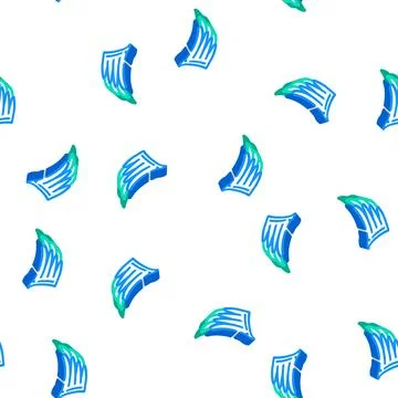 Abstract wing isometric icon seamless pattern Illustrazione stock