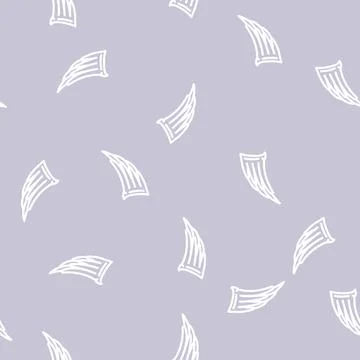Abstract wing line vector seamless pattern Illustrazione stock