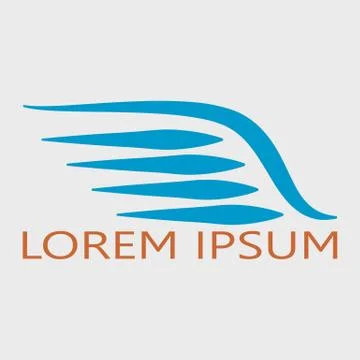 Abstract wing logotype. Stock Illustration
