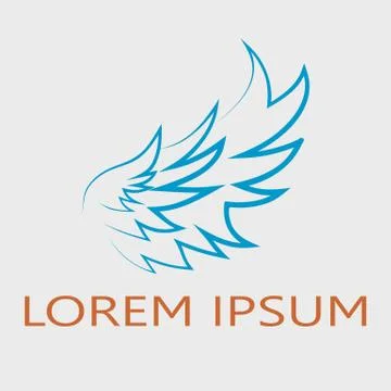 Abstract wing logotype. Stock Illustration