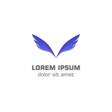 Abstract wing. Vector logo template Stock Illustration