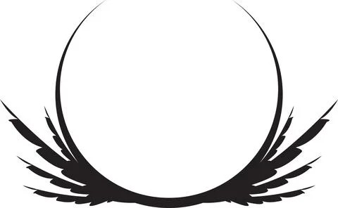 Abstract Winged Circle Logo Design Stock Illustration