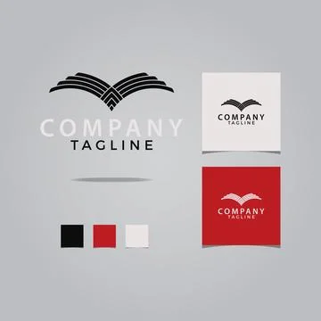 Abstract wings logo design vector illustration Stock Illustration