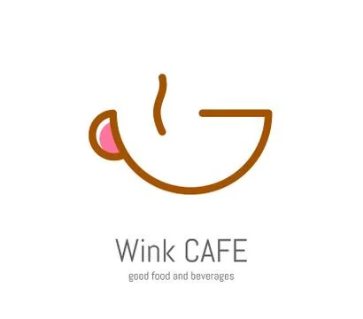 Abstract Wink expression in coffee cup Stock Illustration