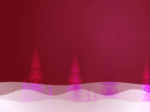 Abstract Winter Background with Geometric Trees Stock Illustration