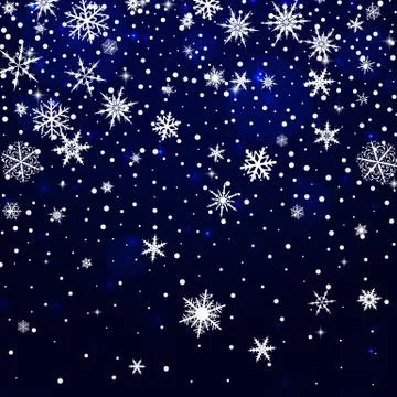 Abstract winter background with snowflakes vector 스톡 일러스트