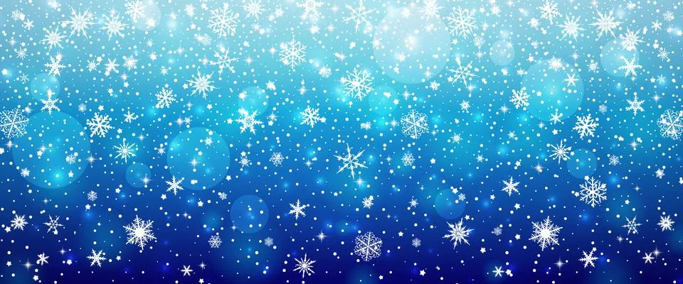 Abstract winter background with snowflakes vector Stock Illustration