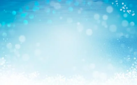 Abstract winter blue background with snow, christmas composition Stock Illustration
