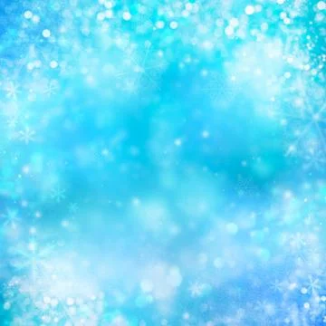 Abstract winter blue background with snow Stock Illustration