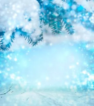 Abstract winter Christmas background Stock Illustration