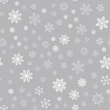 Abstract Winter Design Seamless Pattern Background with Snowflakes for Christ Illustrazione stock
