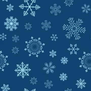 Abstract Winter Design Seamless Pattern Background with Snowflakes for Christ 스톡 일러스트