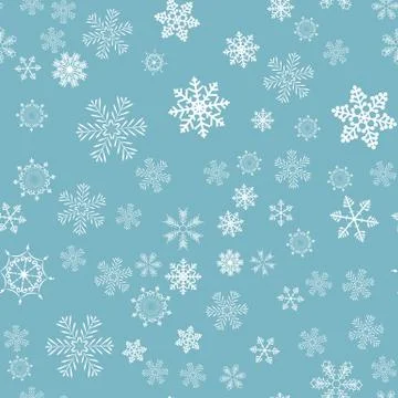 Abstract Winter Design Seamless Pattern Background with Snowflakes for Christ Illustrazione stock