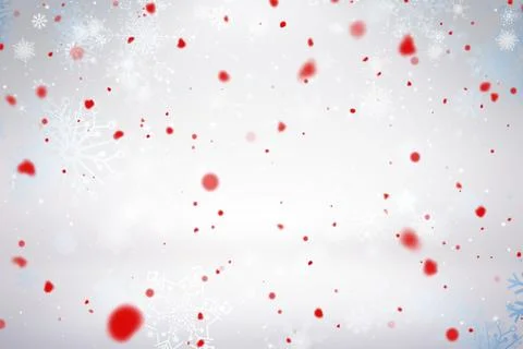 Abstract winter festive pattern is glowing in flat design, with white snowflakes Stock Illustration
