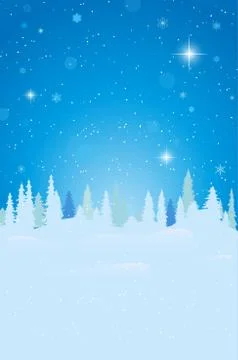 Abstract winter landscape Stock Illustration