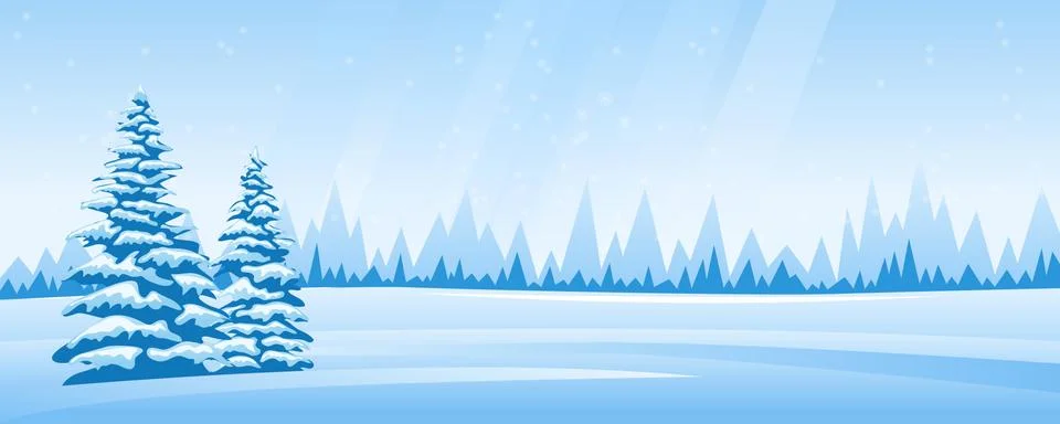 Abstract winter landscape Stock Illustration