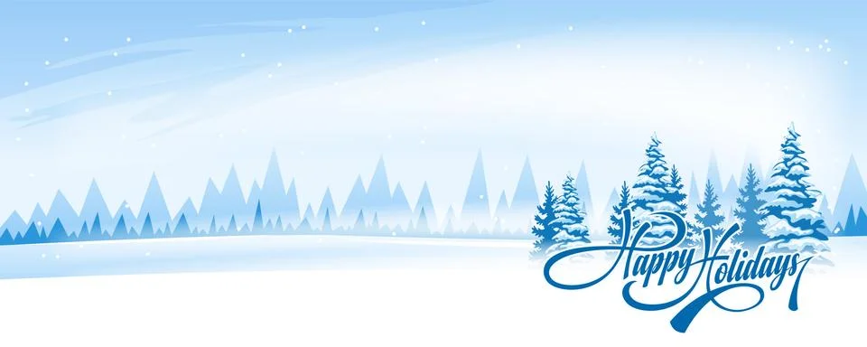Abstract winter landscape Stock Illustration