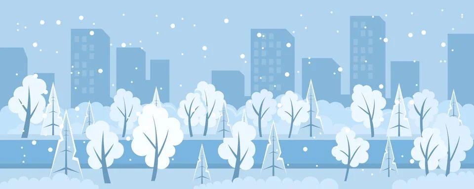 Abstract winter landscape Stock Illustration