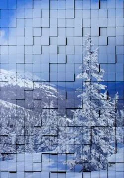 Abstract winter landscape Stock Photos