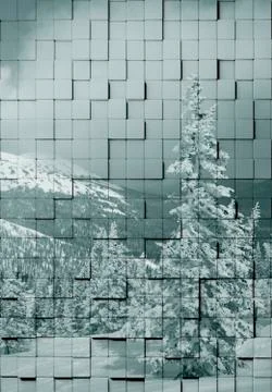 Abstract winter landscape Stock Photos