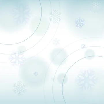 Abstract winter light blue background with snowflakes Stock Illustration