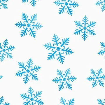 Abstract winter seamless background with snowflakes motive Illustrazione stock
