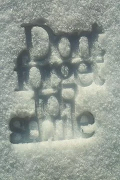 Abstract winter snow bakcground with subtle marks and copy space Stock Photos